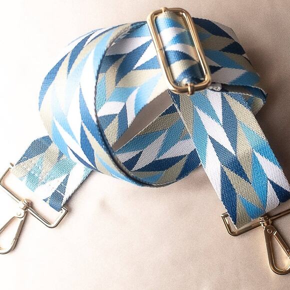 Ocean Blue Diamonds  Detachable Adjustable Crossbody Purse Bag Strap - Picture 3 of 4